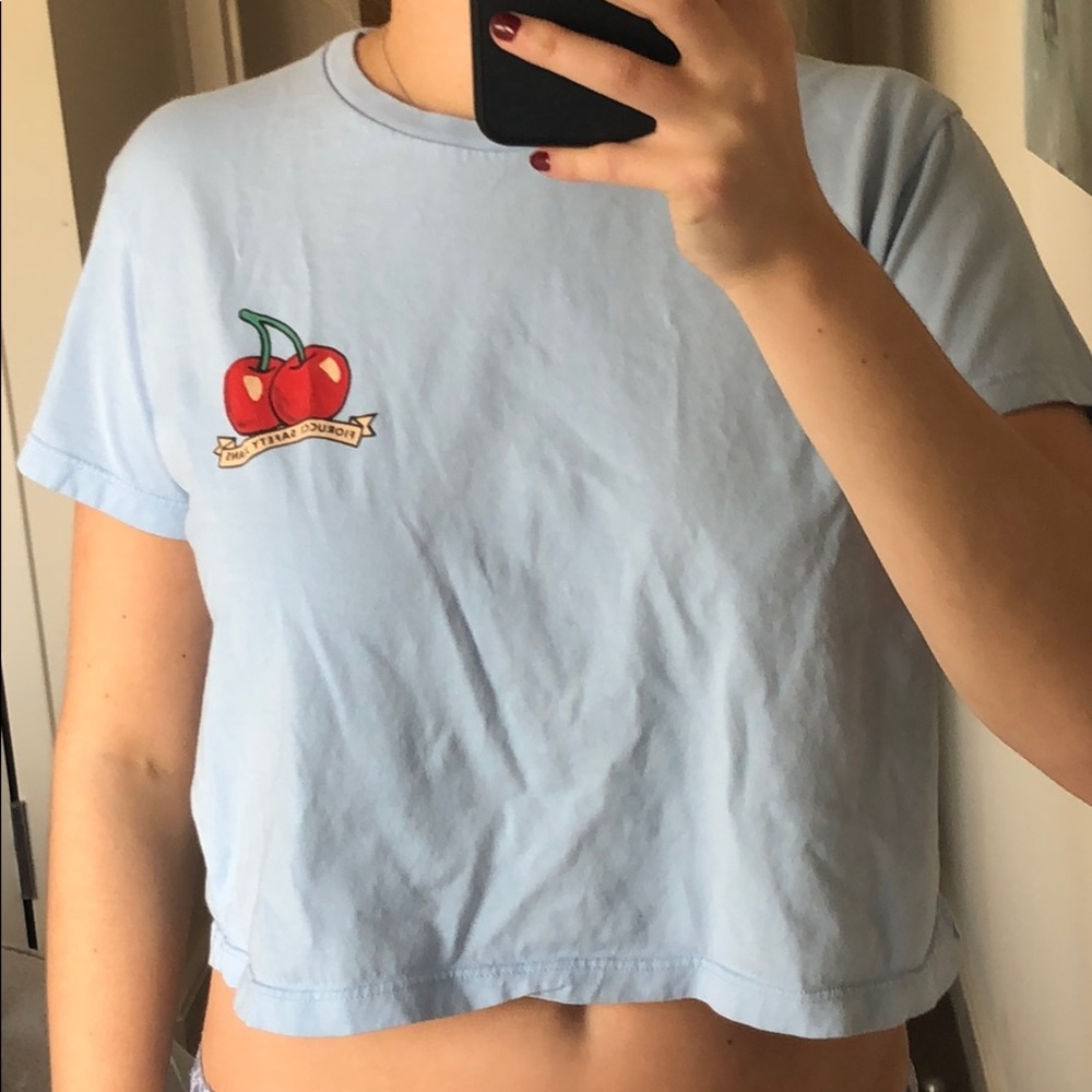 Light blue graphic tee